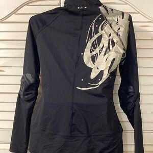 Rare Reebok x Cirque du Soleil Jukari fit to fly zipped black athletic top